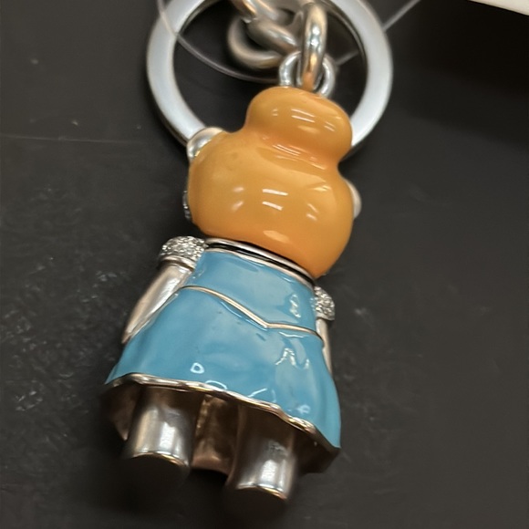 Coach Silver Disney CINDERELLA BEAR Handbag Charm Fob Keychain C0266 Princess - Picture 7 of 9